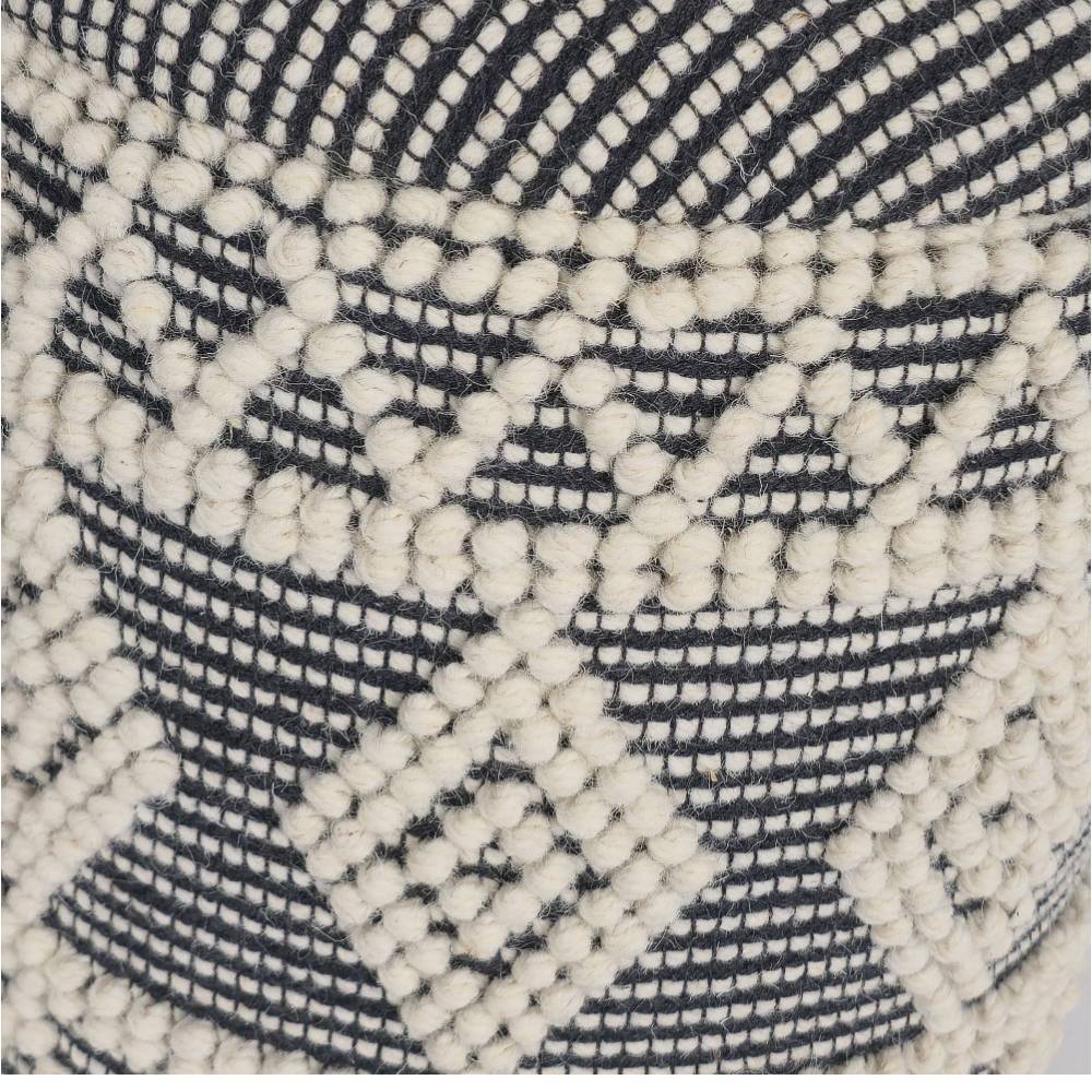 Boho Polsterhocker aus Wolle Webstoff - Fiodor