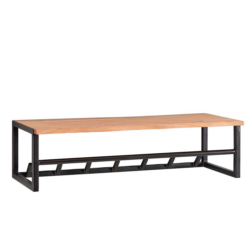Industrial Hängegarderobe mit Holz Hutablage - Vatila