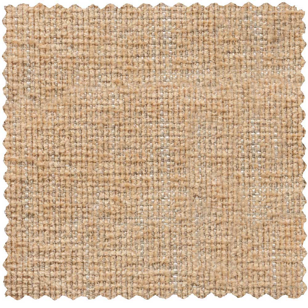 Chenille Polsterhocker in Champagner - Icoleran