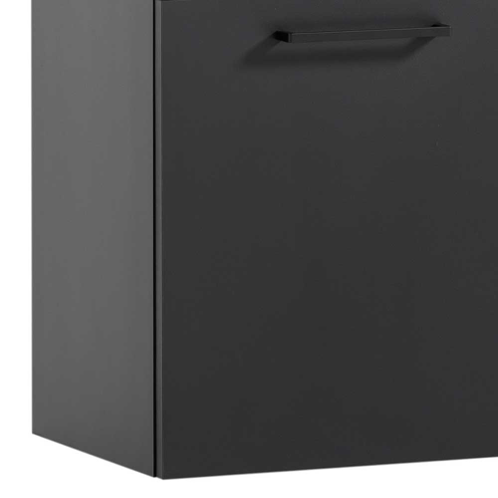 Moderner Bad Midischrank in Schwarz - Riguna