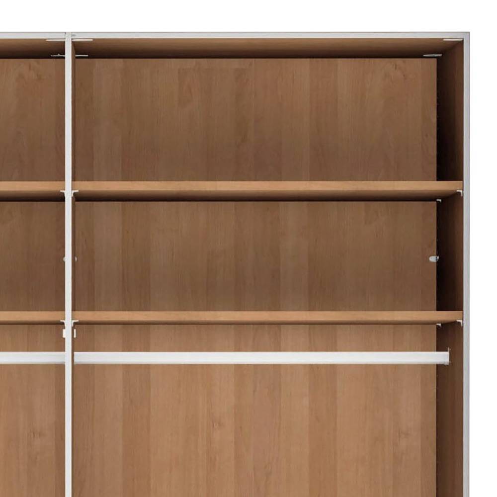 4-türiger Schlafzimmerschrank in Eiche Bianco - Vutonia
