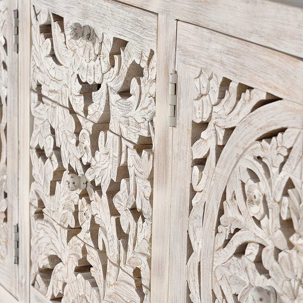 Vintage Design Sideboard in Holz White Wash - Fudorus