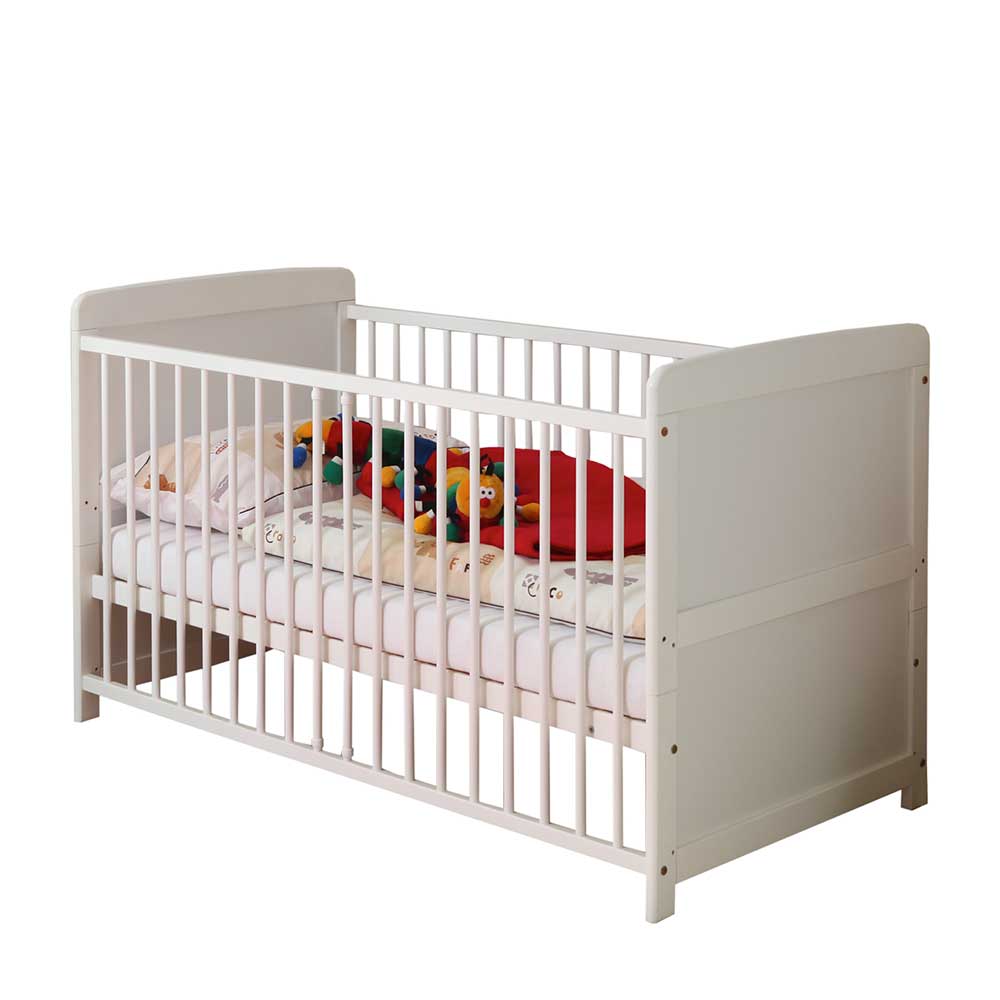 Günstiges Baby Gitterbett in Weiß 70x140 - Koropi