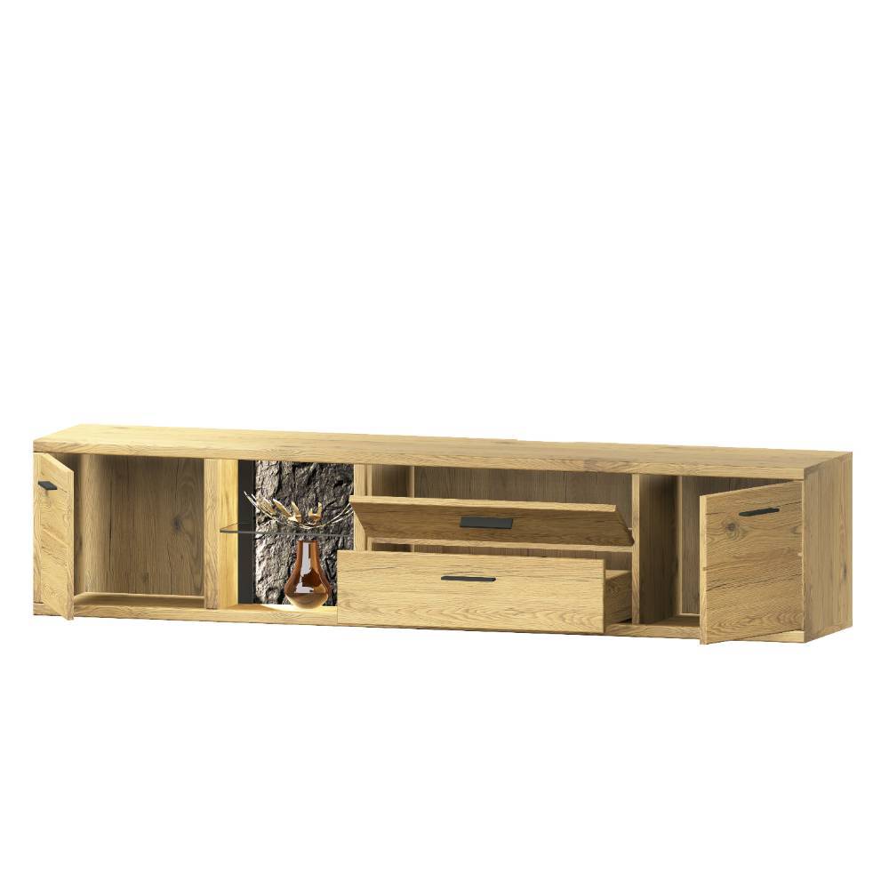 TV Board und Regale Set - Friburgo (dreiteilig)