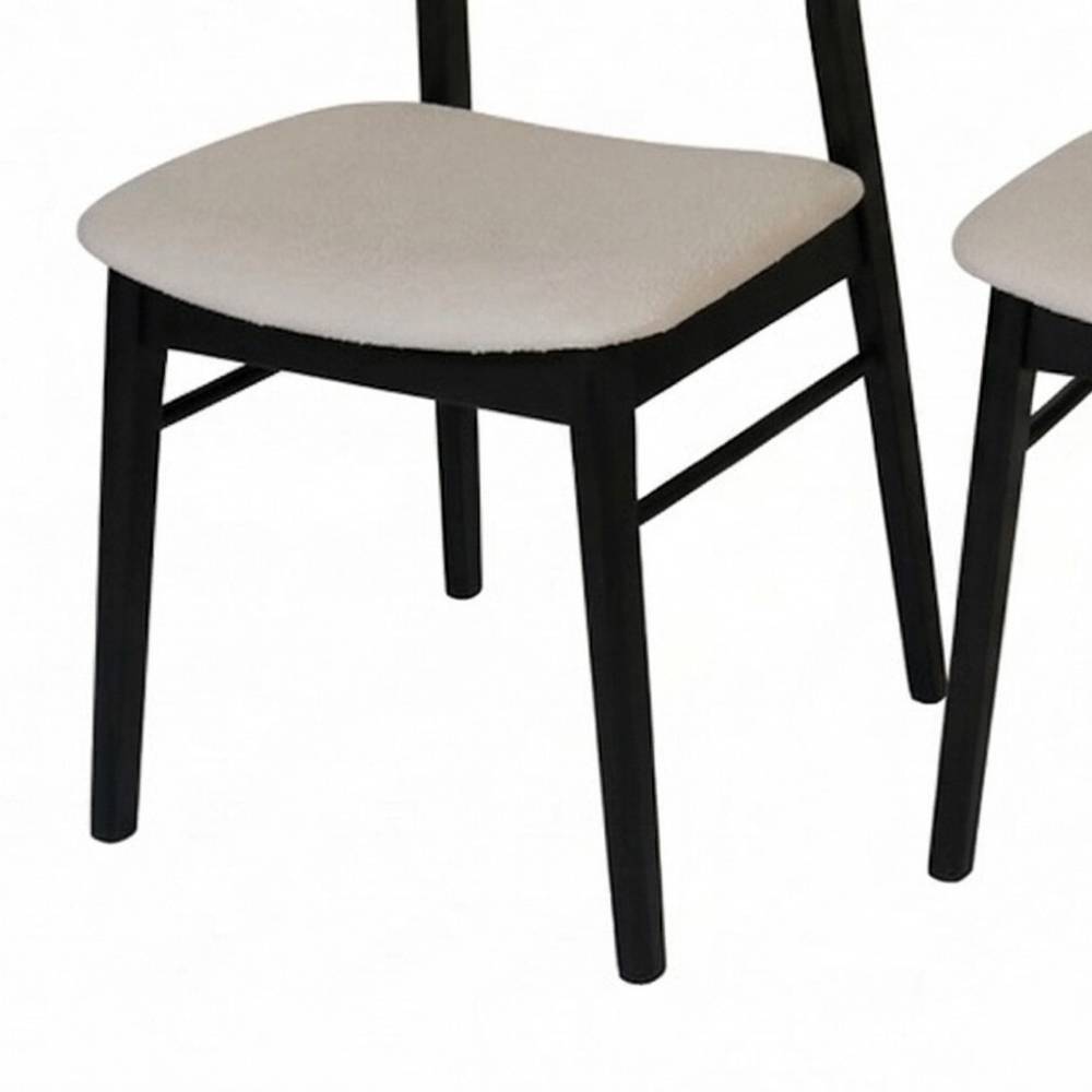 Polsterstühle in Offwhite und Schwarz - Pyra (2er Set)