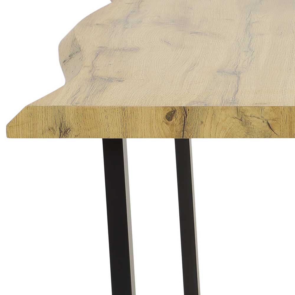 Holzoptik Tisch mit Naturkanten Imitation - Gransov