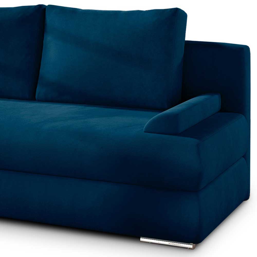 Federkern Bettsofa in Dunkelblau - Minu