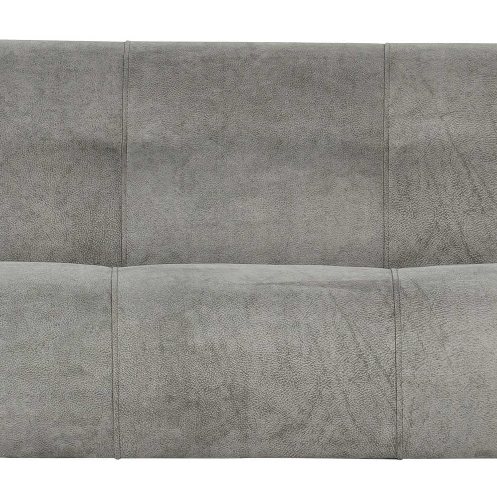 2,5 Sitzer Microfaser Sofa in hellem Grau - Claudica
