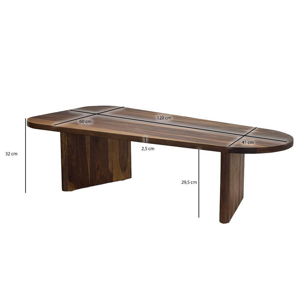 Wohnzimmer Sofatisch aus Sheesham Massivholz - Bastia