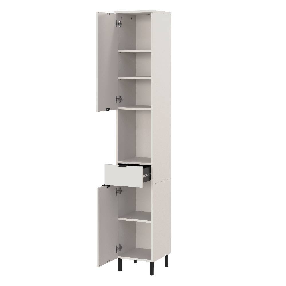 Badezimmer Hochschrank in Hellgrau - Konzit