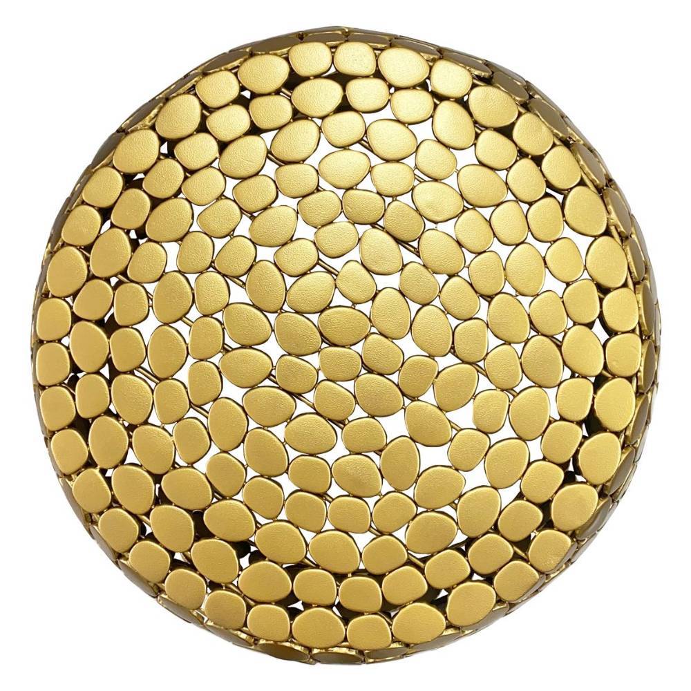 Goldfarbener Couchtisch aus Aluminium-Elementen - Sabine