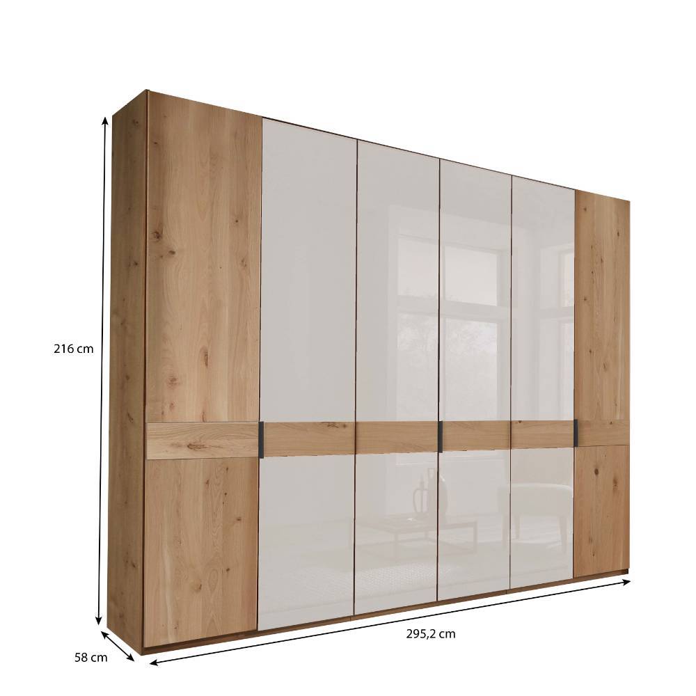 6-türiger Kleiderschrank in Weiß - Crucav