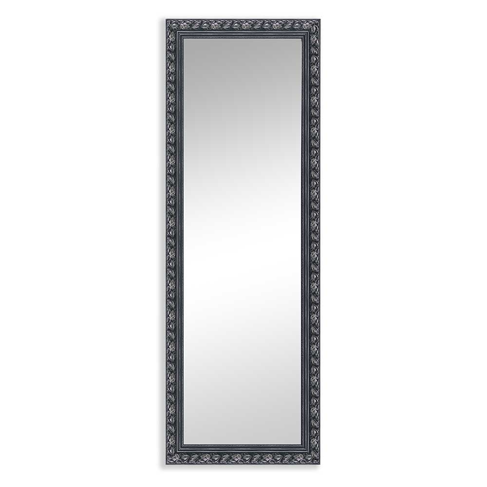 Spiegel mit Holzrahmen in Schwarz Silber - Aphrano