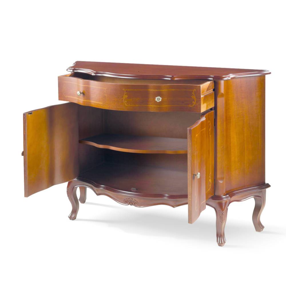 Barock Kombikommode Dentro mit Furnier Nussbaum