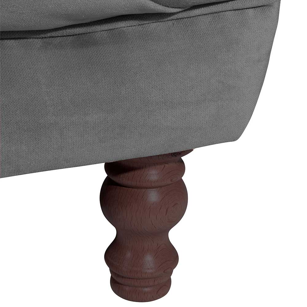 Samtvelours Wohnzimmercouch im Barockstil - Sicilianu