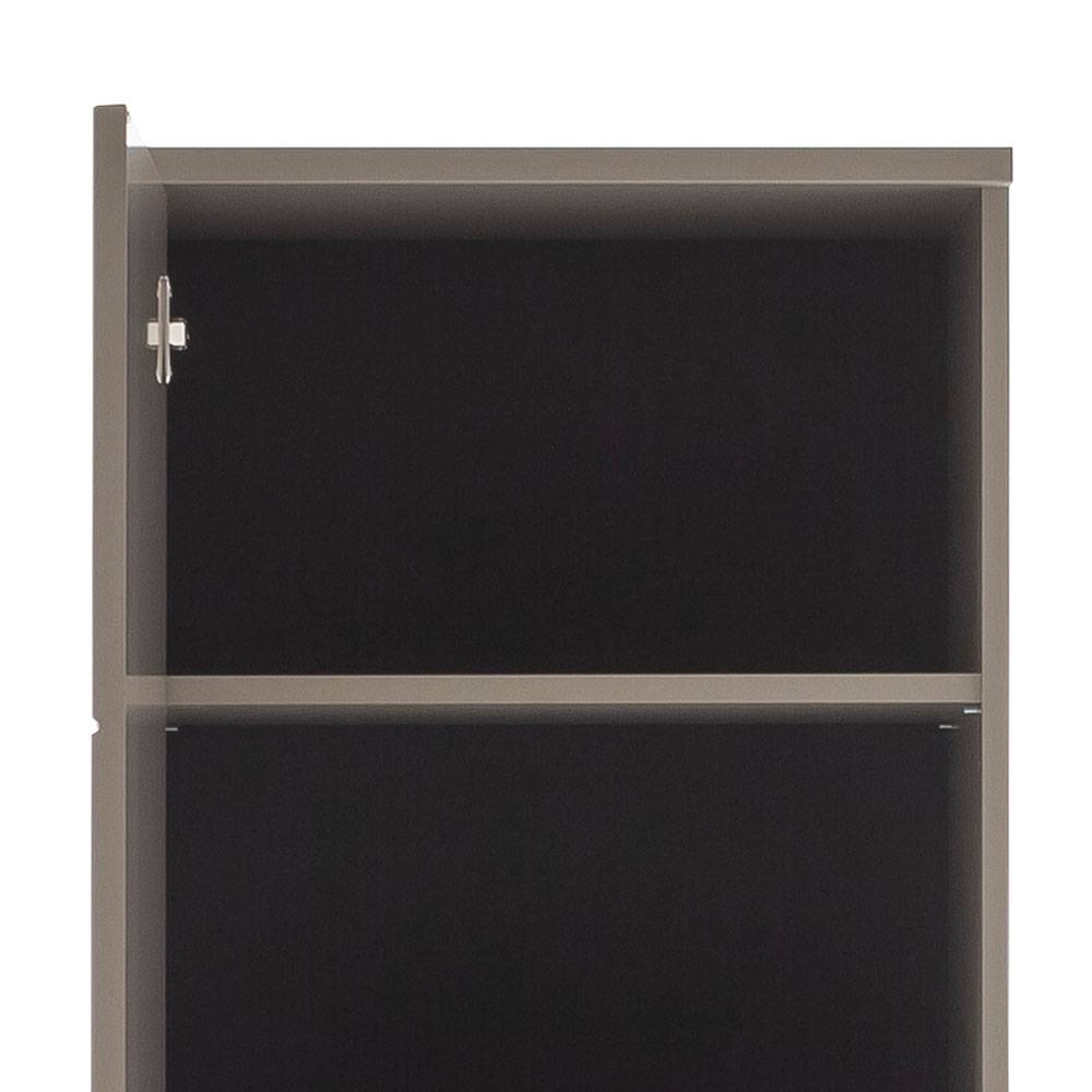 Vitrinenschrank in Grau mit Wildeiche - Teorina