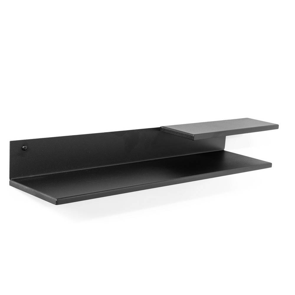 Stahl-Wandregal in Schwarz - Melina
