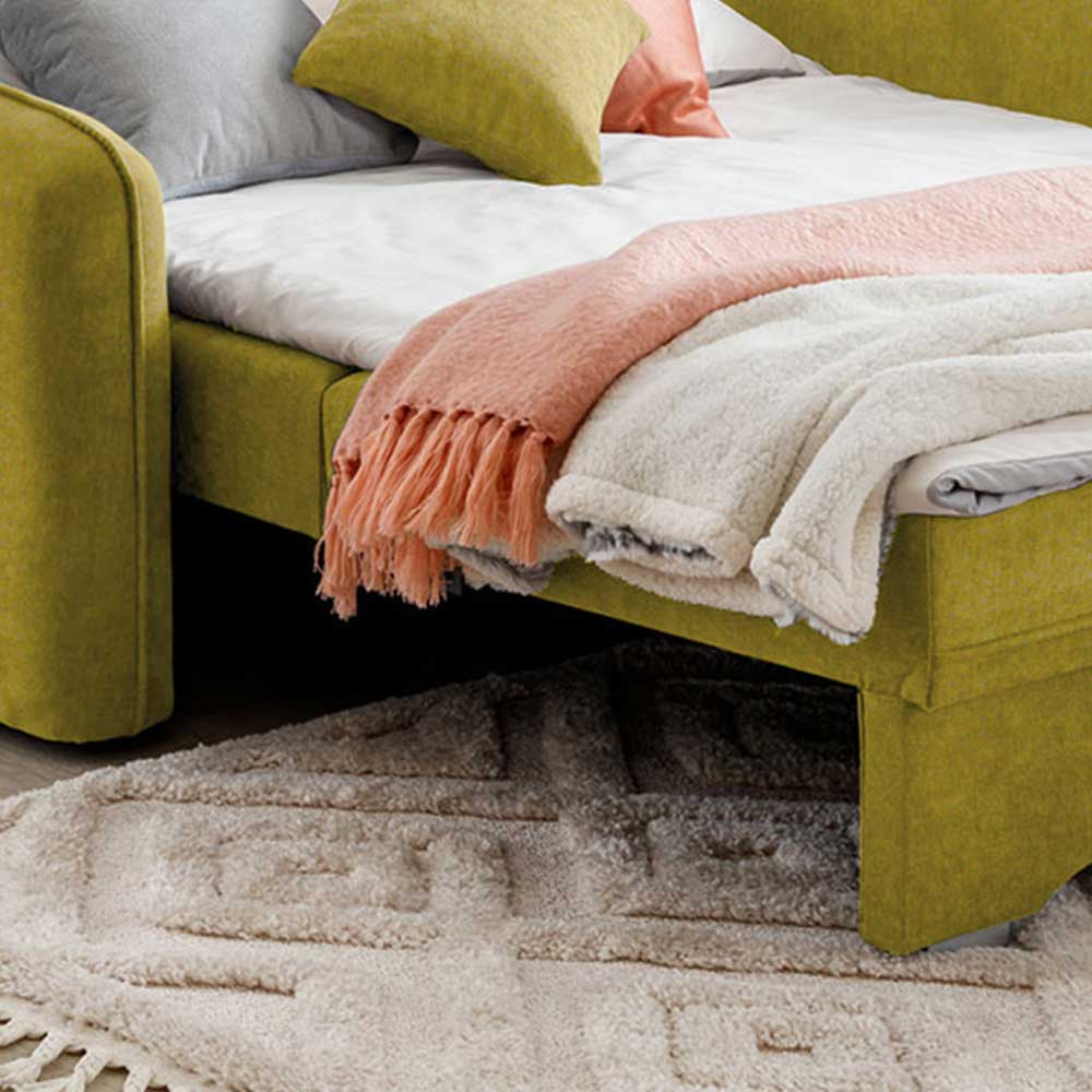 Ausziehsofa in Ocker Velours - Cooba