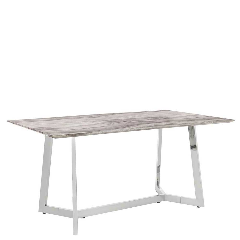 Esszimmer Tisch in Hochglanz Marmor Optik - Jaglyn