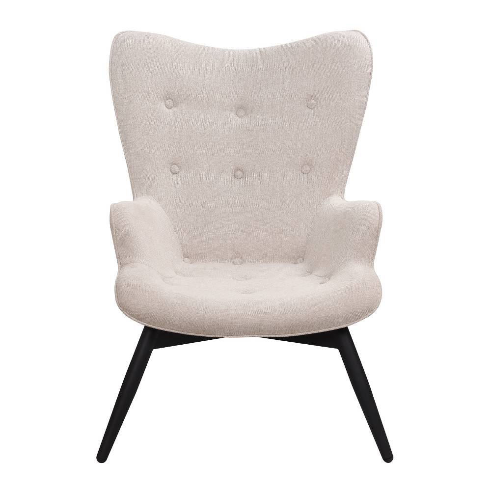 Scandi Chic Sessel in Beige Strukturstoff - Lardias