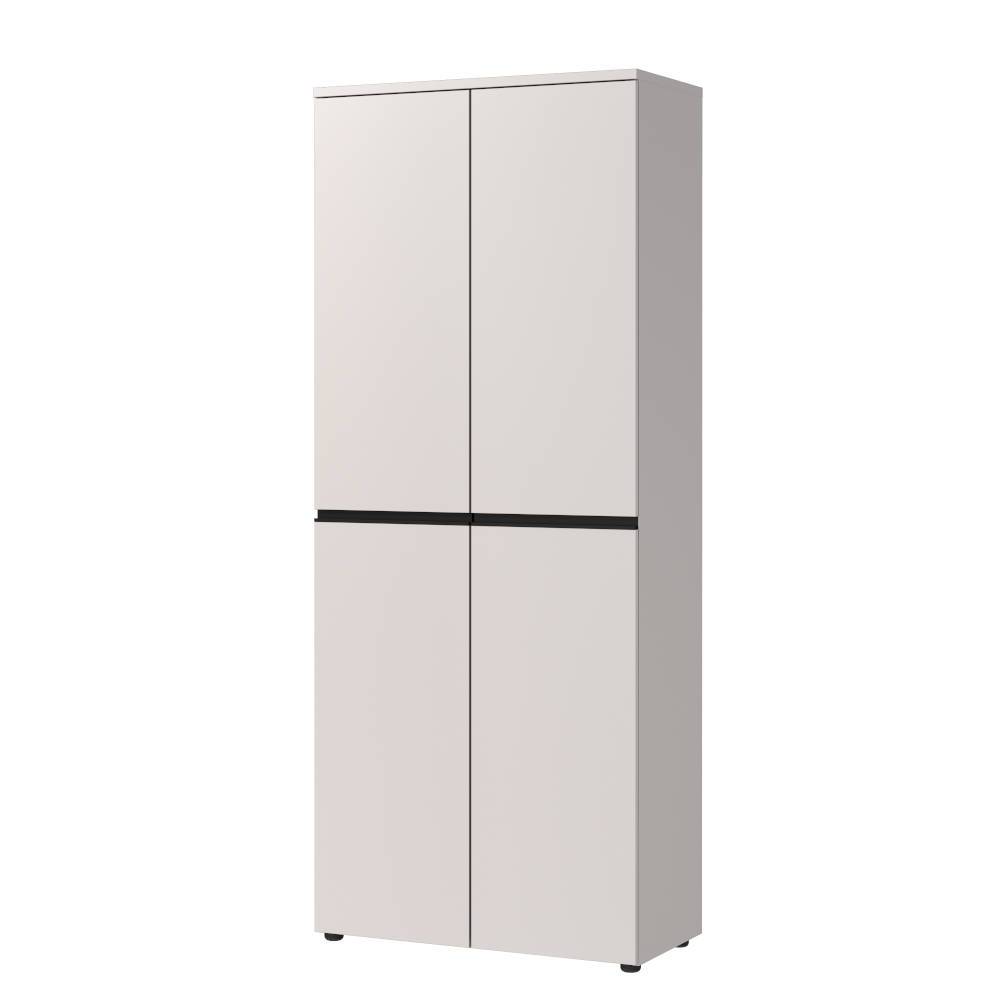 Aktenschrank in Hellgrau mit Schwarz - Great