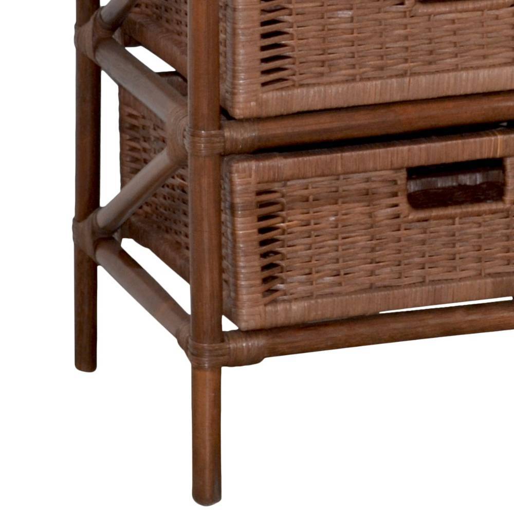 Dunkelbraunes Rattanregal handgefertigt - Hanoi