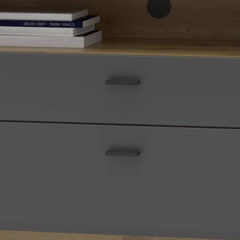 TV Sideboard in mattem Dunkelgrau - Azar