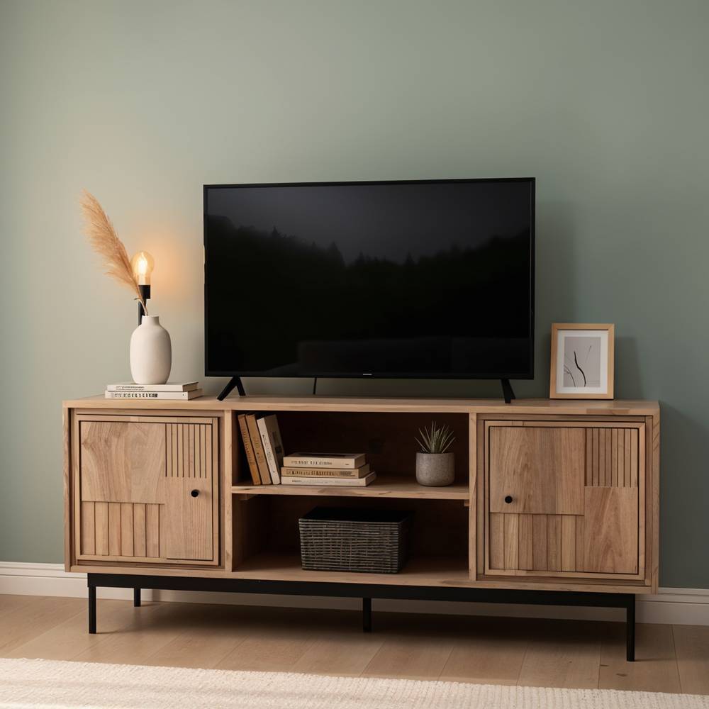 TV-Lowboard aus Mangobaum Massivholz - Peravia