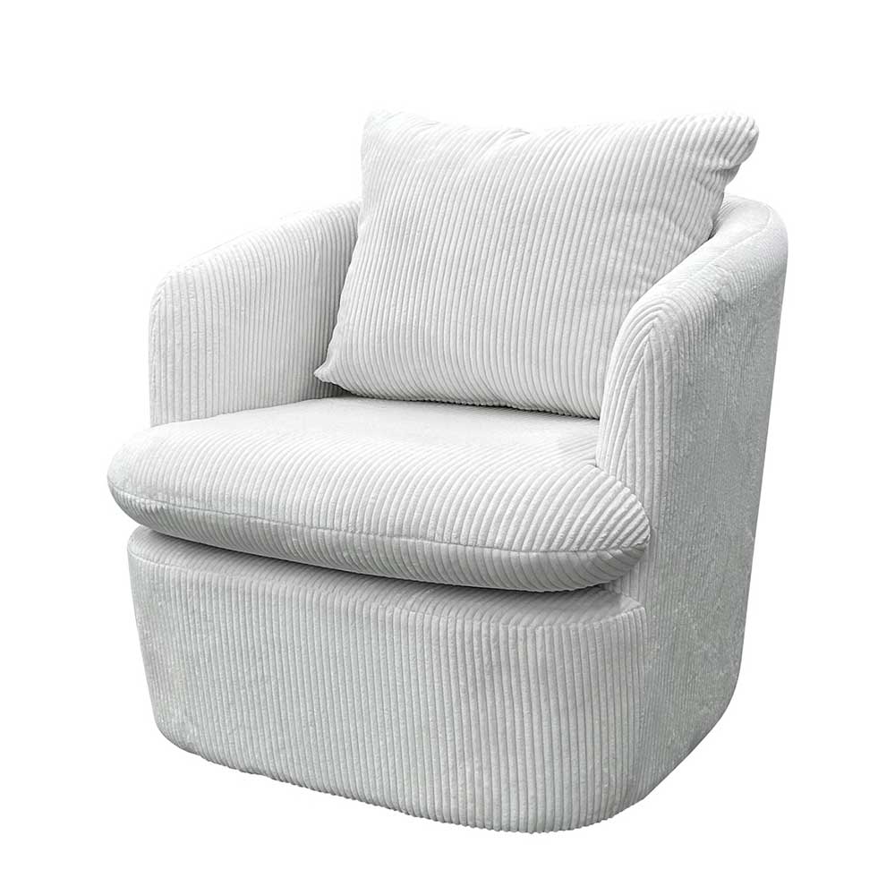 Breitcord Sessel in Offwhite - Fenturam