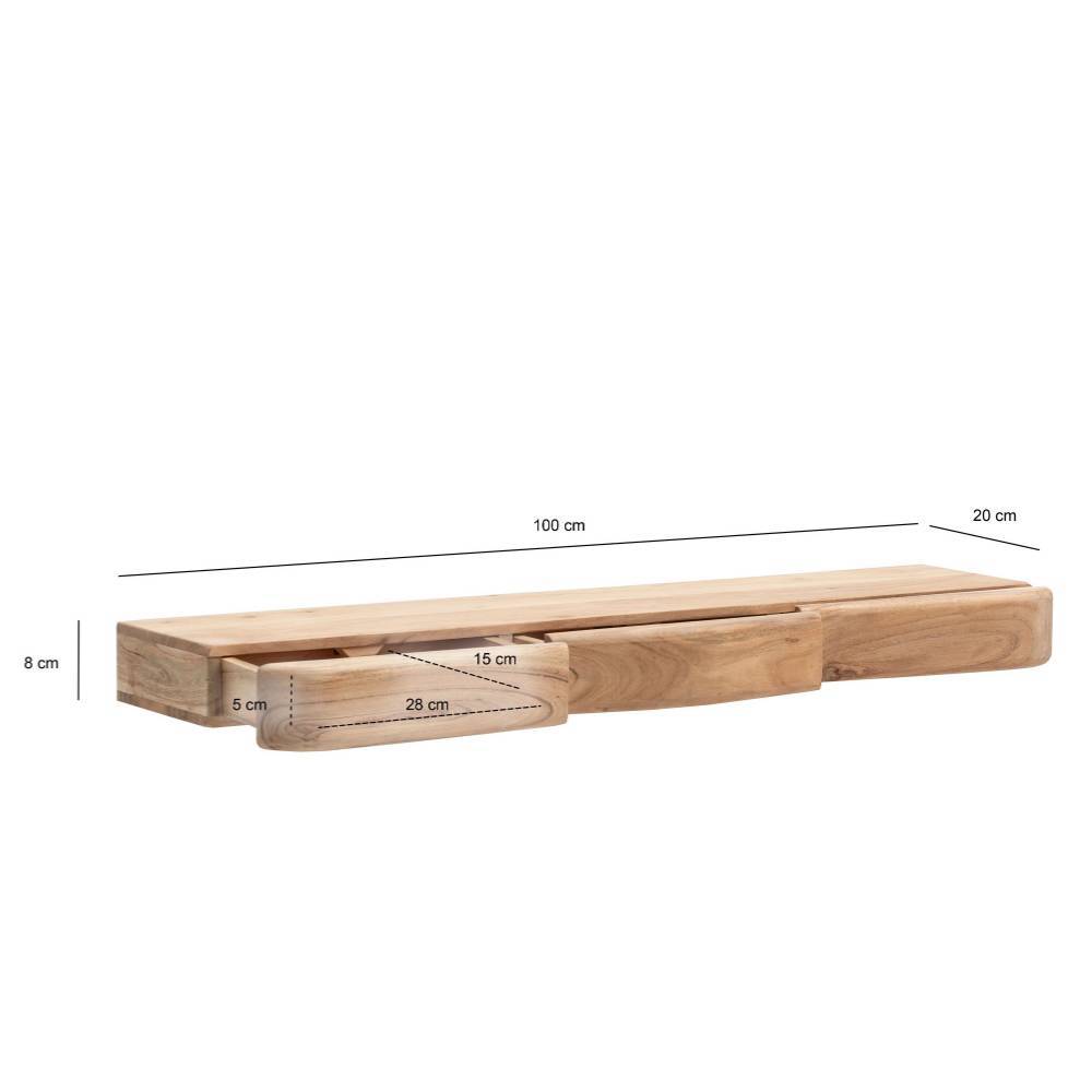 Wandkonsole mit Schubladen 100 cm breit - Temuco