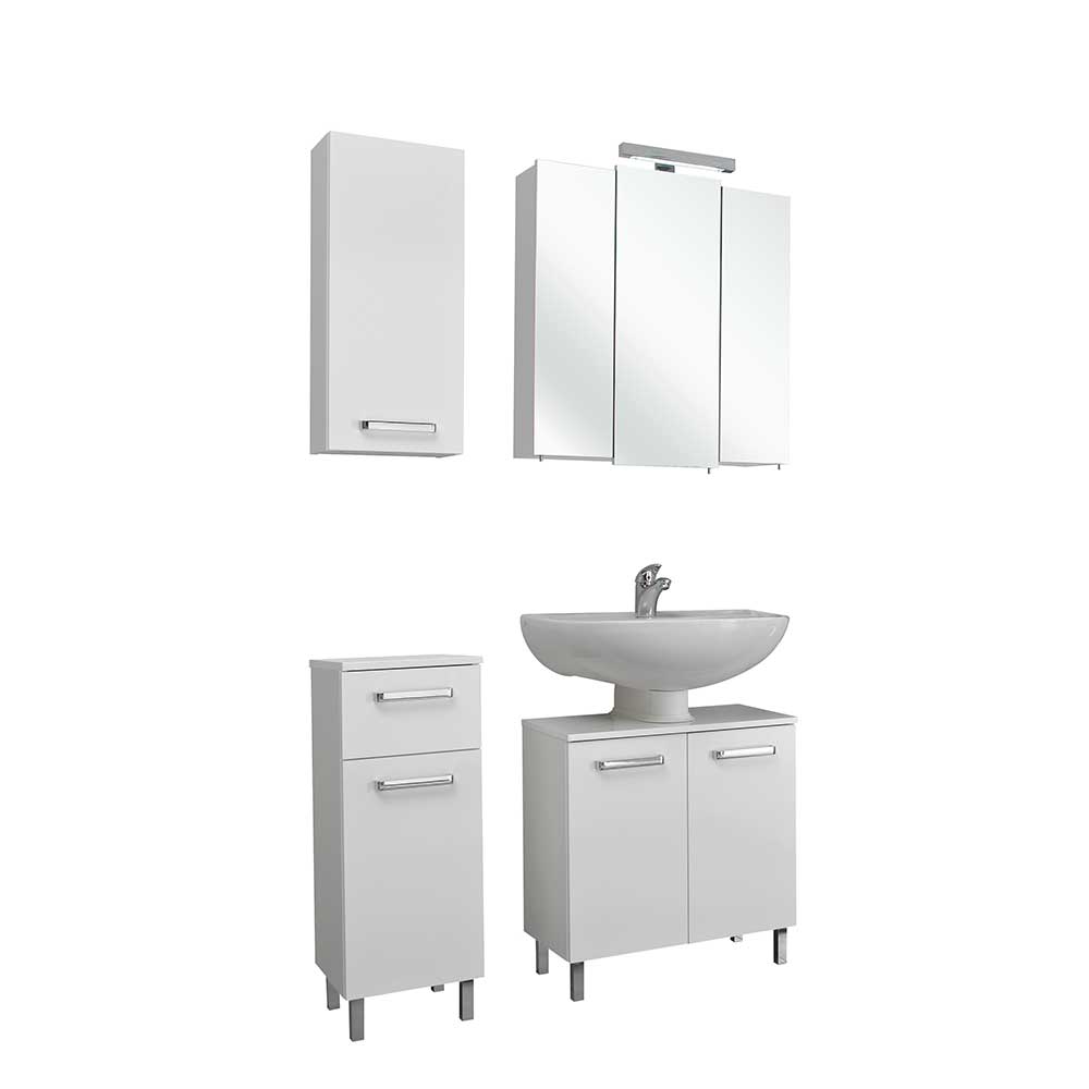 Badschränke und Spiegelschrank Set - Ardin (vierteilig)