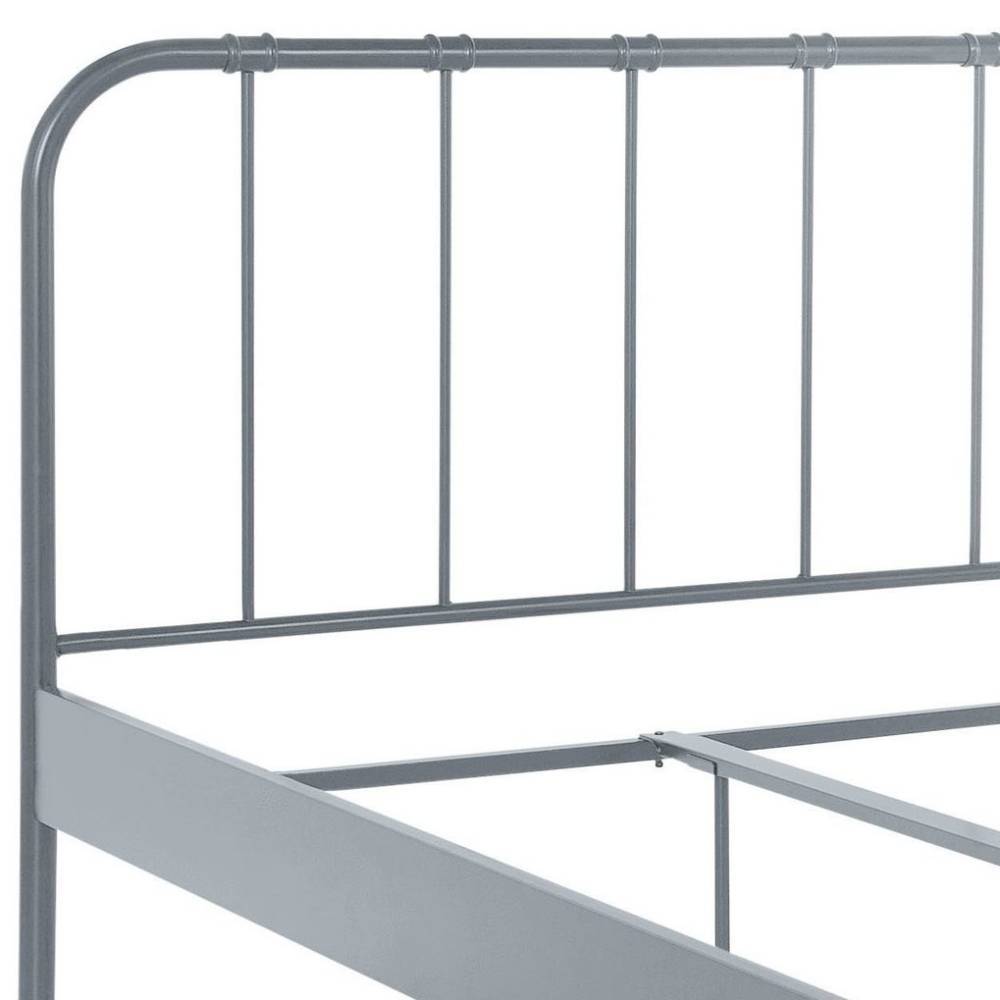 Metall Bett in Grau - Uvienna