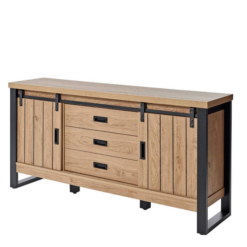 Modern Country Sideboard in Eiche Holzoptik - Jarley