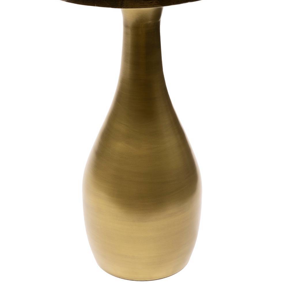 Eleganter goldener Metallfuß in Flaschenform des modernen Design-Beistelltisches – Vianada