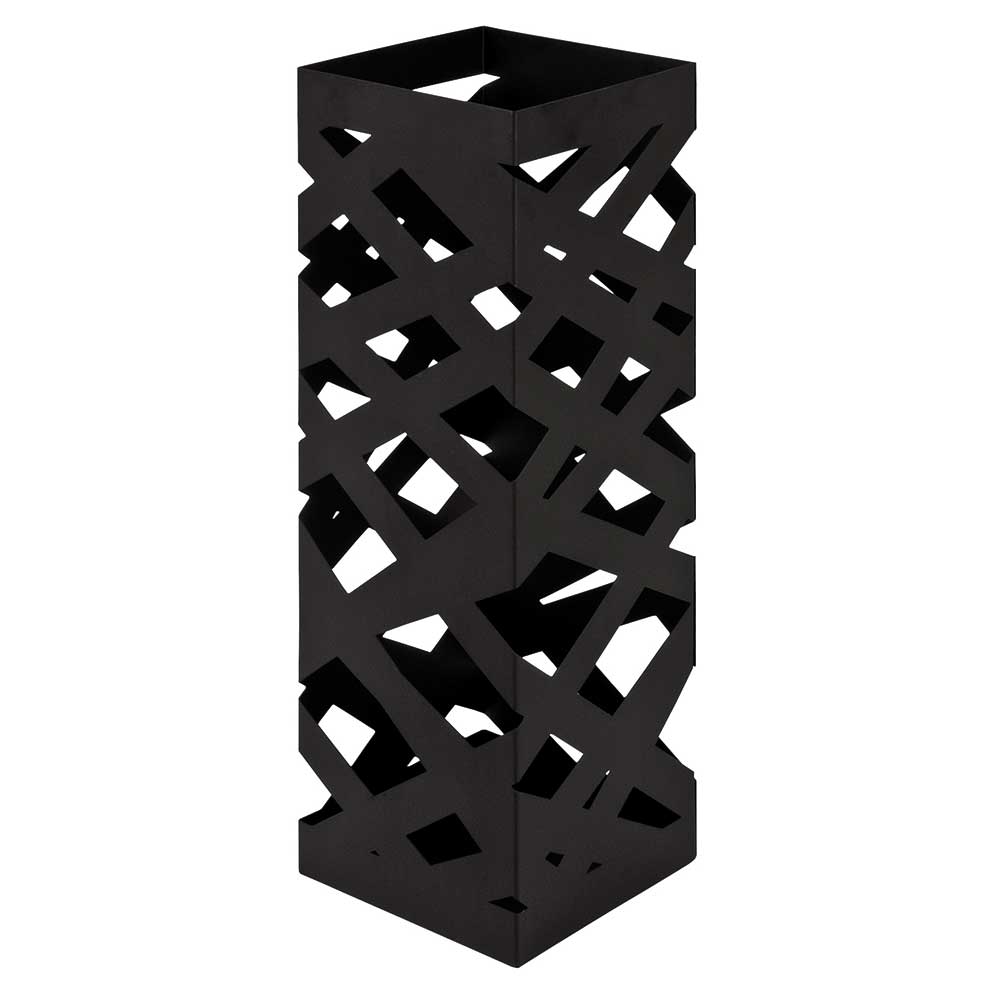 16x48x16 Moderner Schirmständer in Schwarz - Rigunac