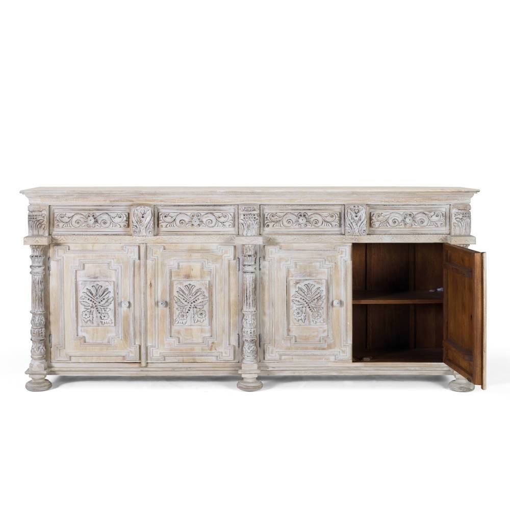 Vintage Design Sideboard in Holz White Wash - Cionga