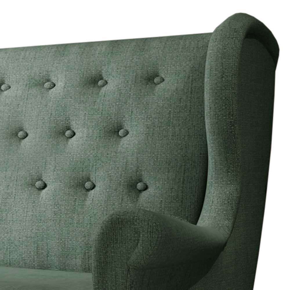 Sofa mit Ohren in Grün Webstoff - Palencial