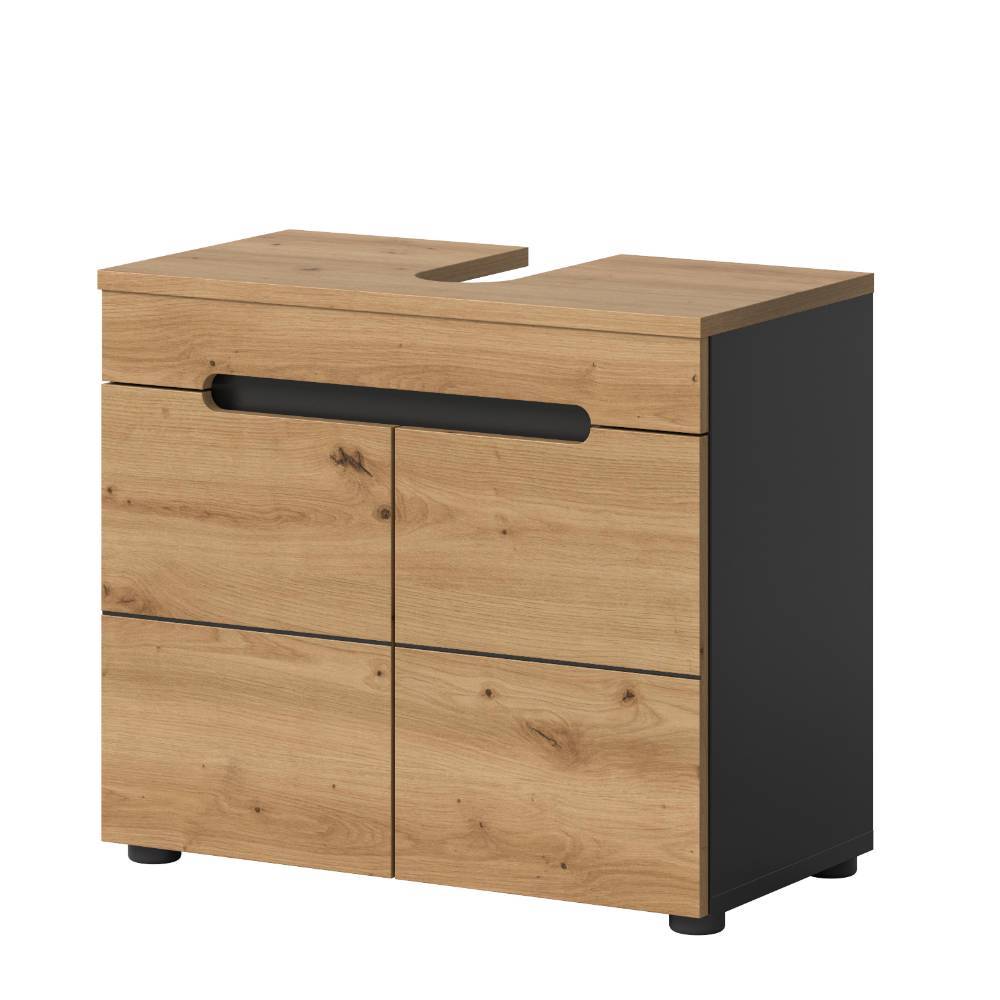 Waschbeckenunterschrank in Wildeiche Optik - Norja