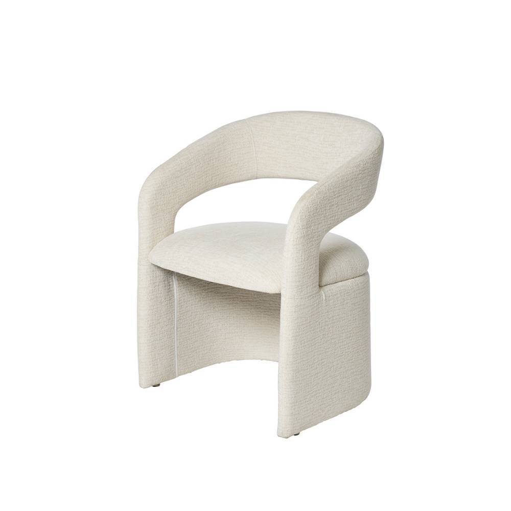 Boucle Design-Sessel in Offwhite - Badyas