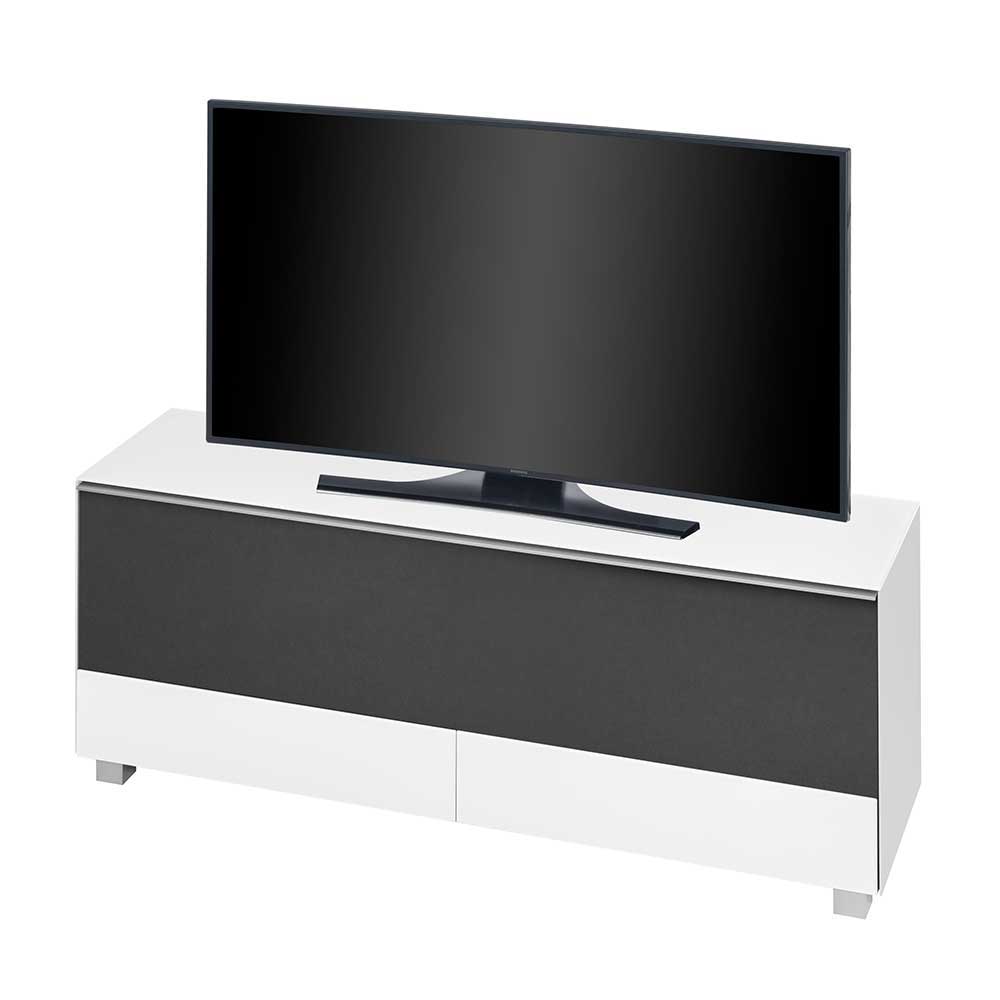 Design TV Board in Weiß & Schwarz - Asmatio