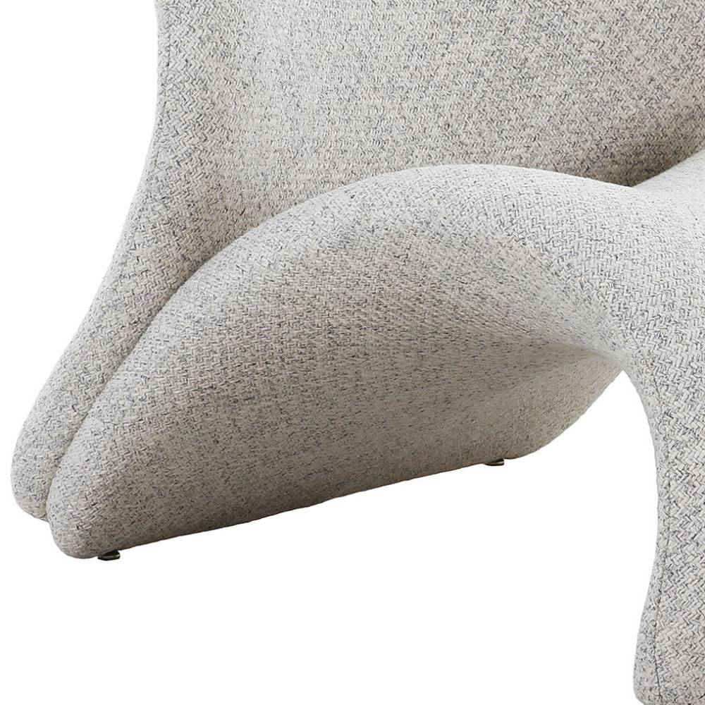 Designsessel in Beige Boucle - Sida