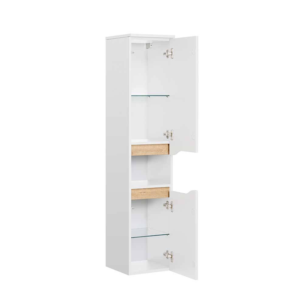 Waschplatz und Midischrank Set - Zenata (dreiteilig)