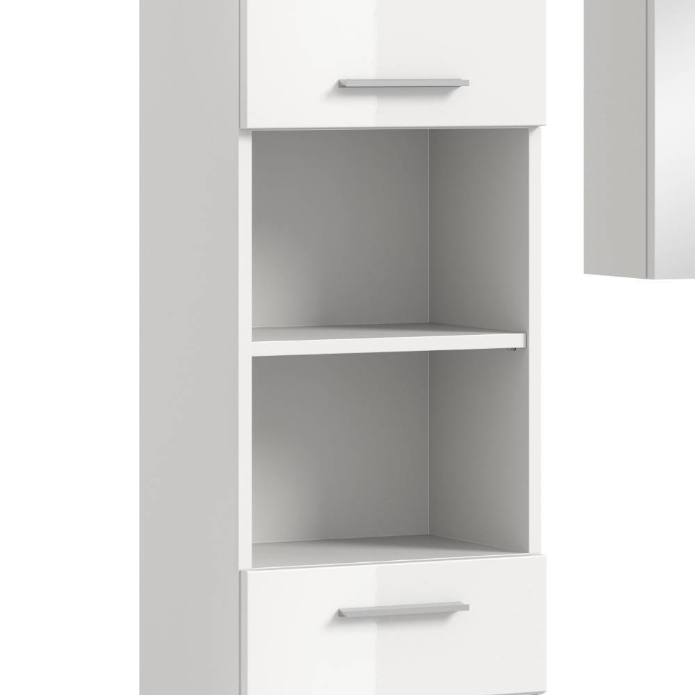 Badmöbel und Waschmaschinenüberbau Set - Henriette (vierteilig)