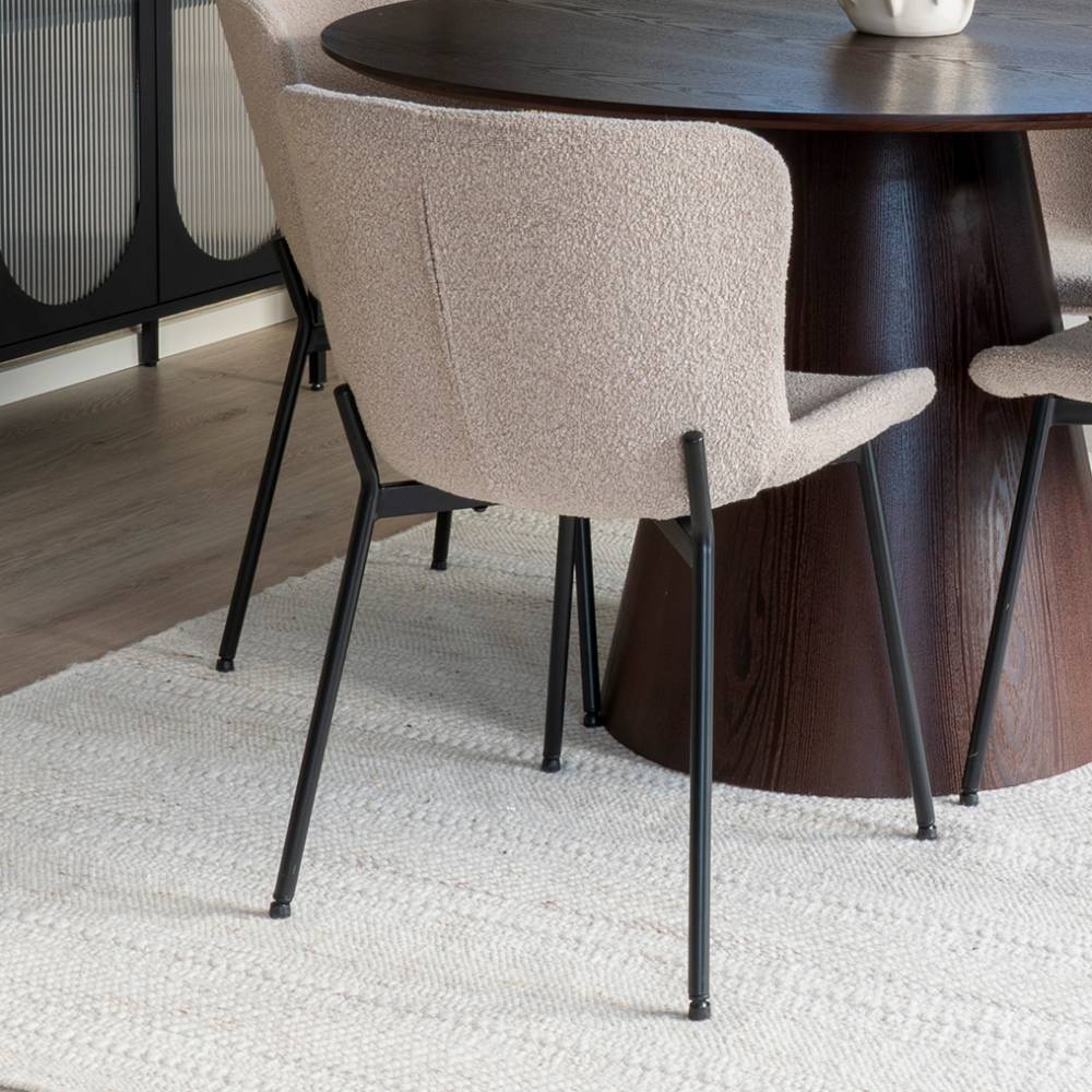 Esszimmer Möbelset mit rundem Tisch - Crystono (fünfteilig)
