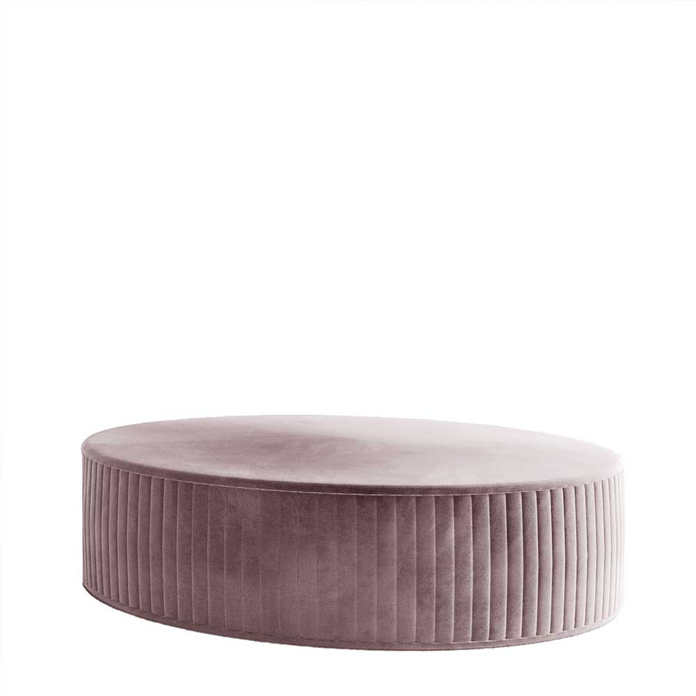 Flacher Polsterhocker in Rund 73 cm - Alamrua