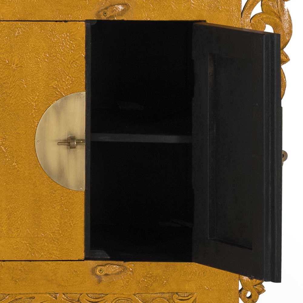 Asia Style Sideboard in Ocker Gelb - Nelu