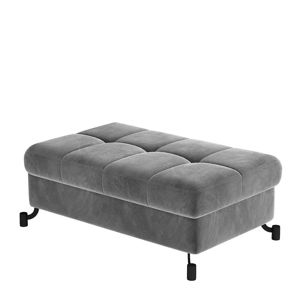 Chenille Polsterhocker mit Truhe - Hulmane