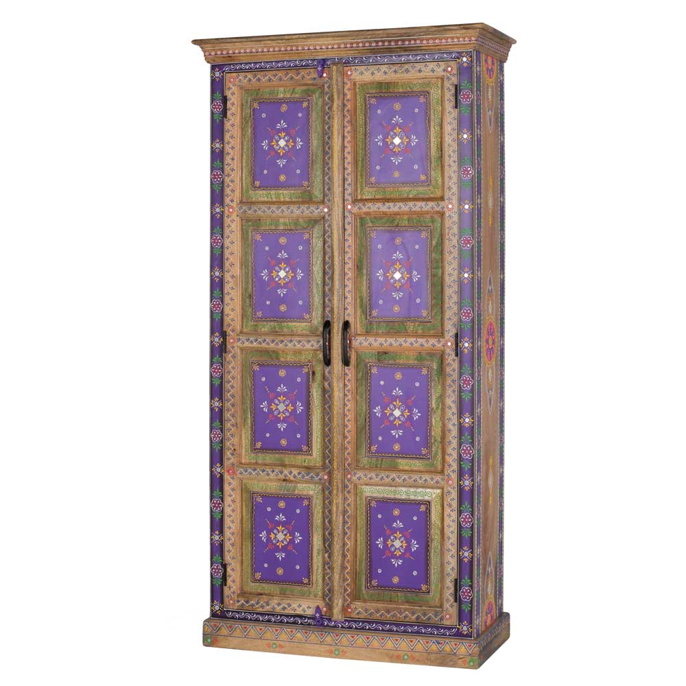 Holzschrank mit farbstarken Ornamentmustern - Ammie