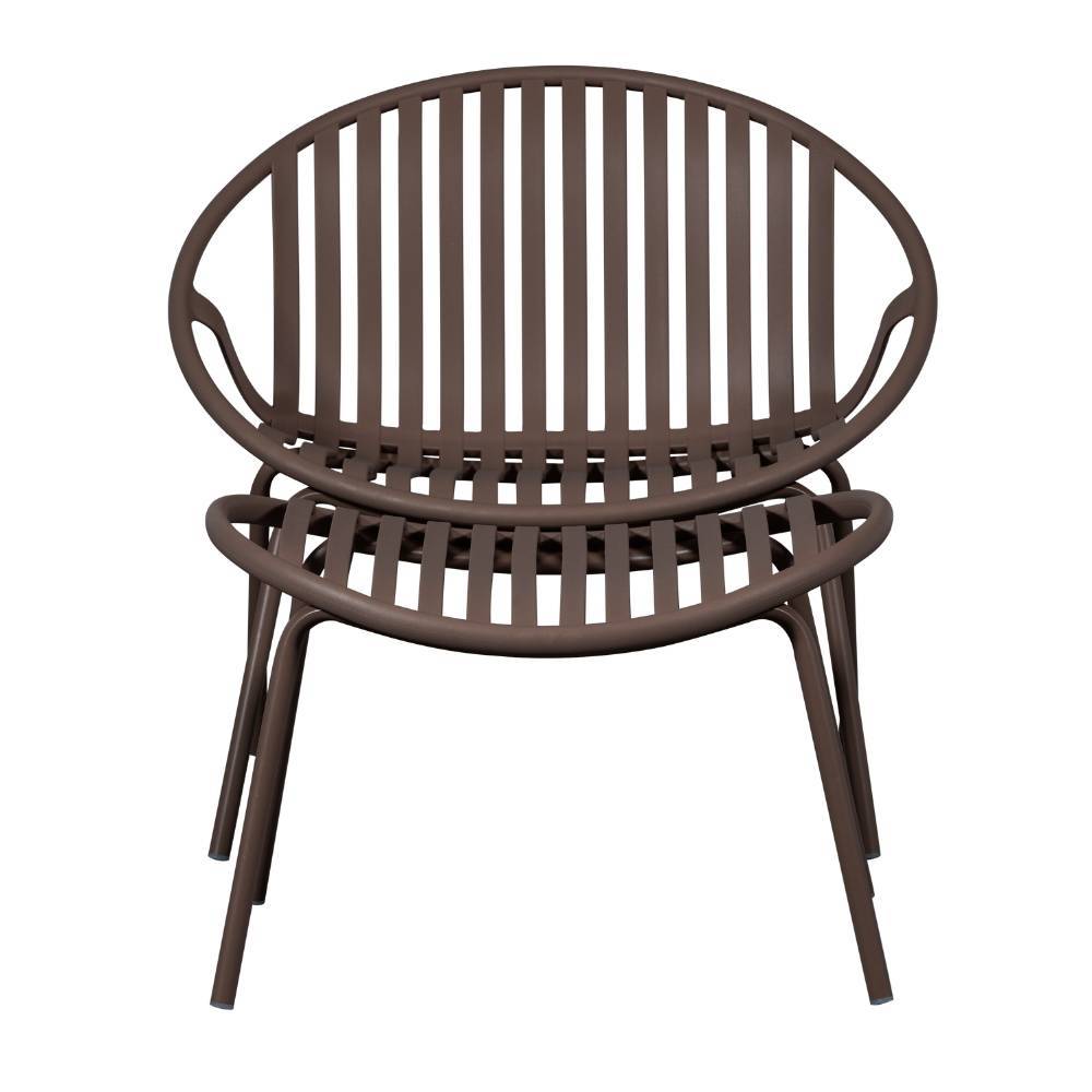 Gartensessel mit Hocker Set - Scolari (zweiteilig)