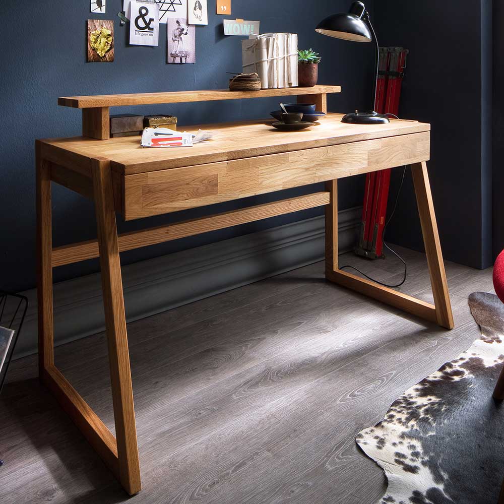 Design Holz Schreibtisch aus Wildeiche - Susana